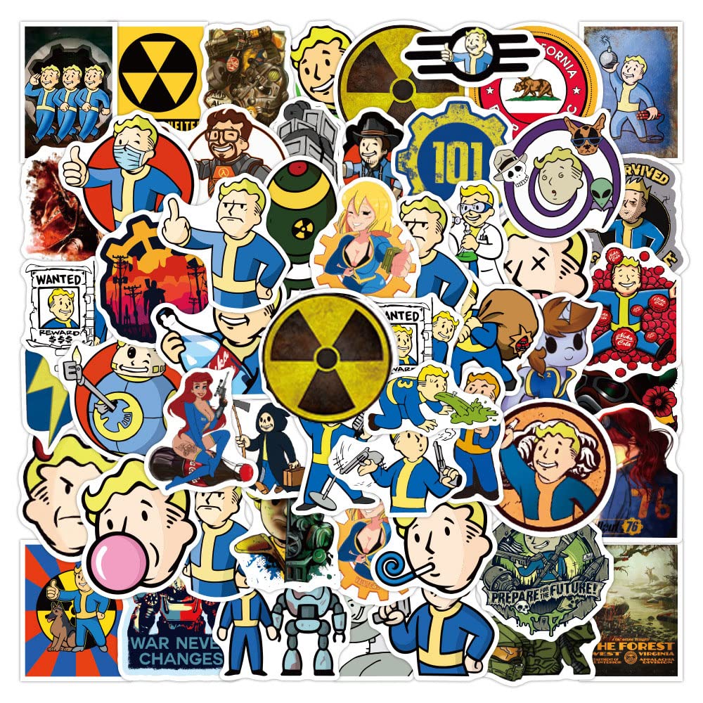 GMVAESKY Fallout stickers on laptop add personality and surface protection.
