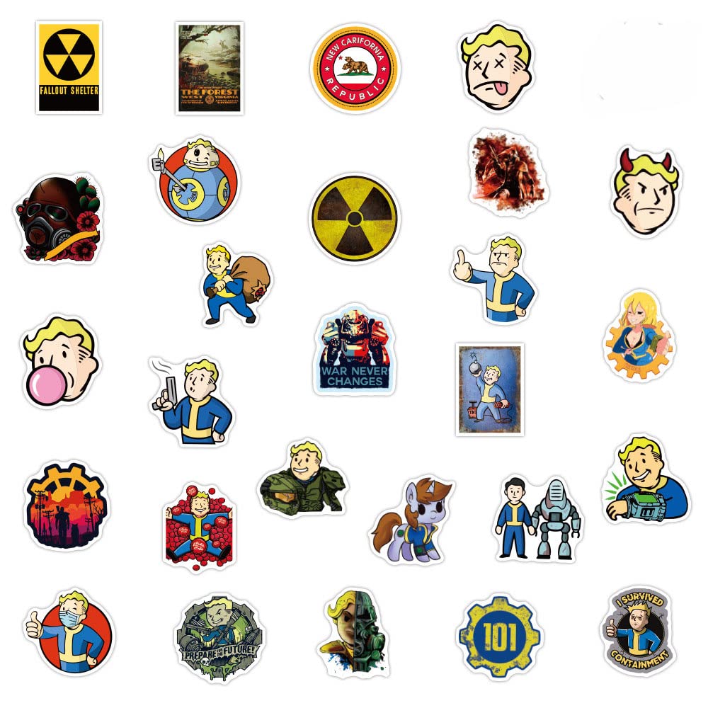 GMVAESKY Fallout stickers on mirror refresh room aesthetics.