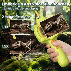 GMYGBY Dinosaur borescope kit display showing 2.4-inch screen for viewing discoveries