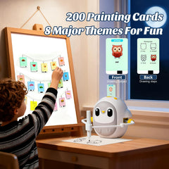 GMYGBY drawing robot with music accompaniment supports focused creativity.