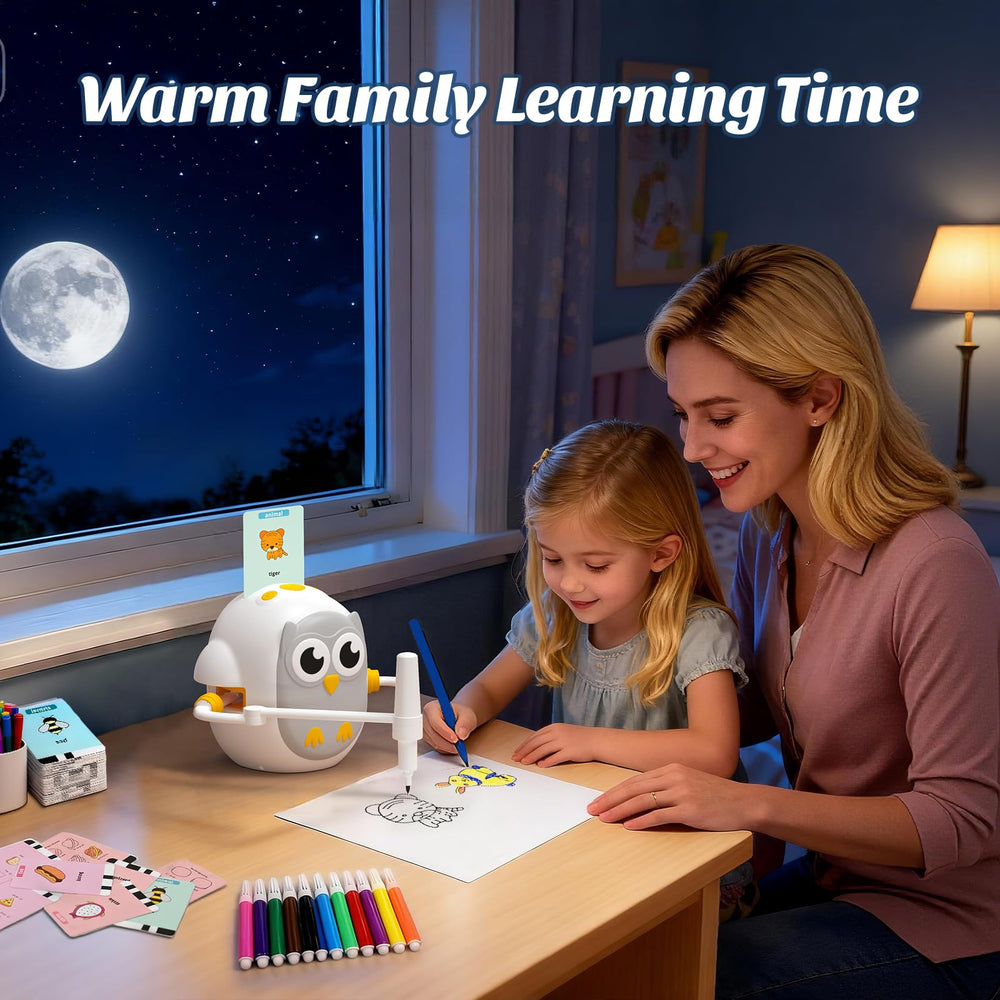 GMYGBY smart music accompanies drawing, adjustable on or off for focused sessions.