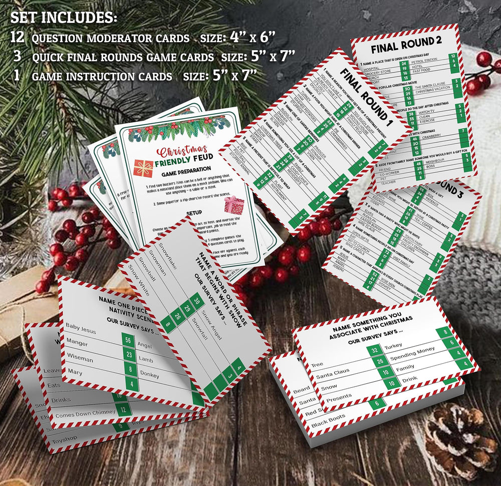 GNATV Christmas Friendly Feud Game buzzers setup for lively party rounds