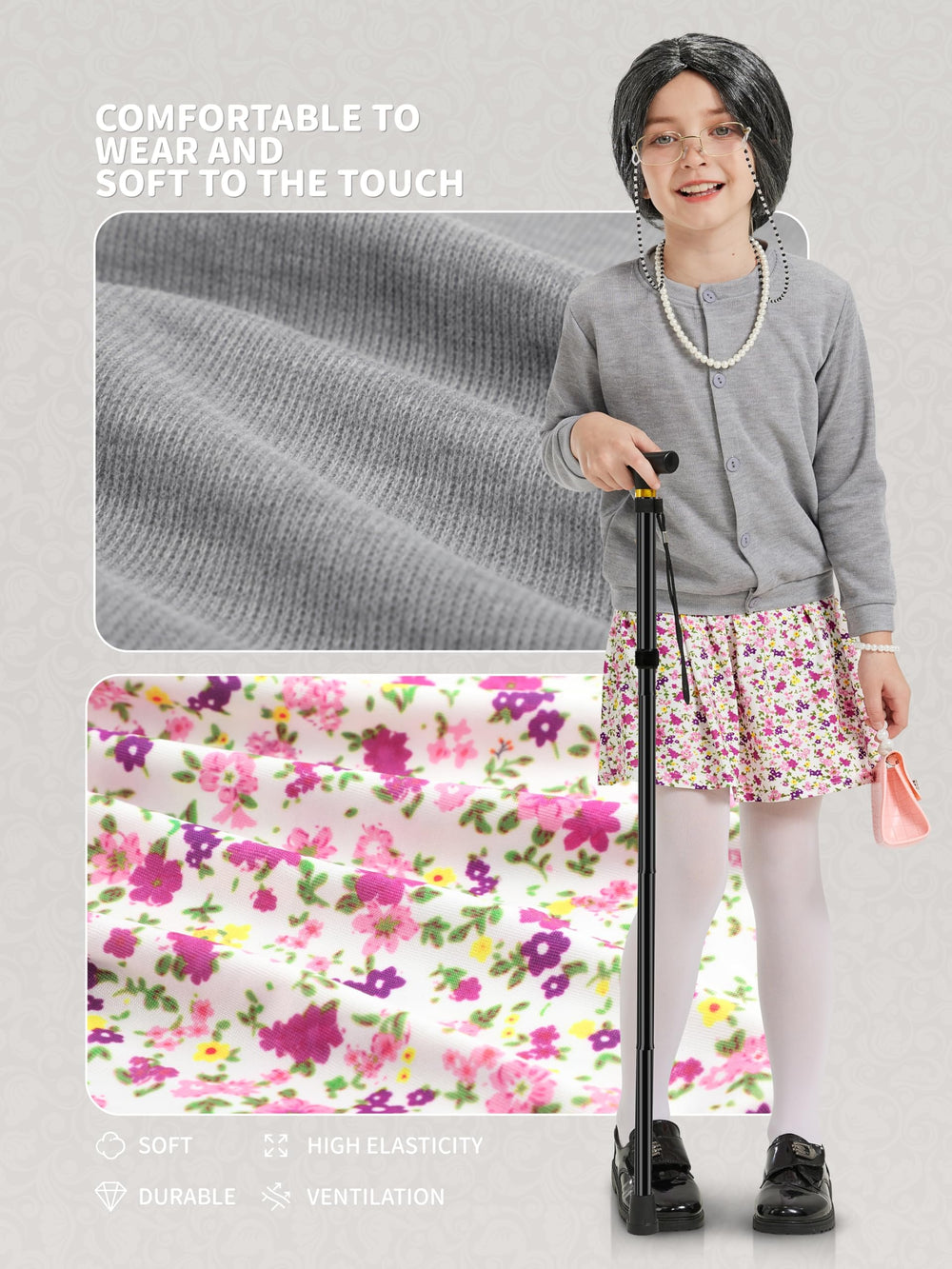 Gnodio old lady cardigan and dress highlight soft, comfortable wear for events