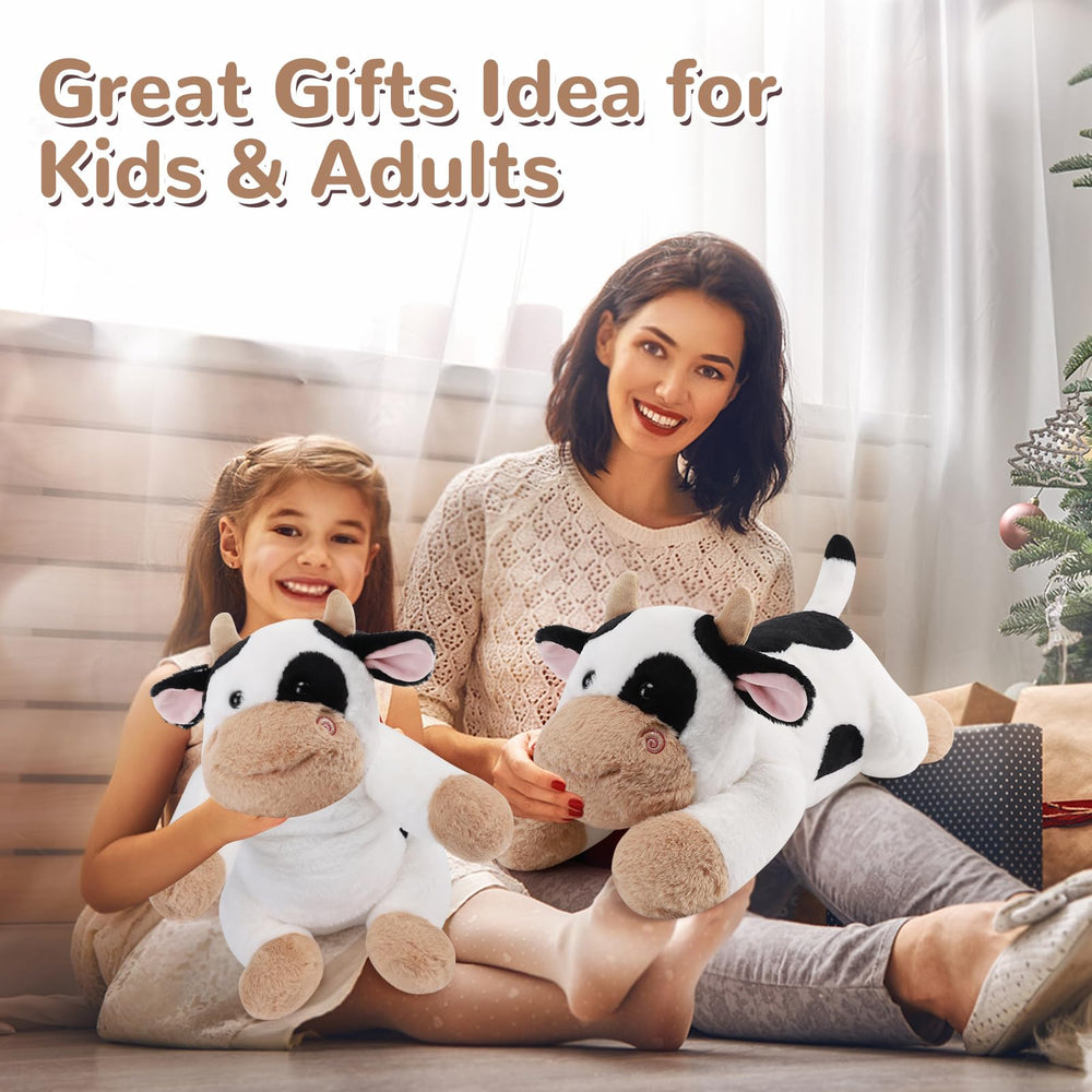 Gnomantic cow weighted plush decor adds cozy touch to any kid's room.