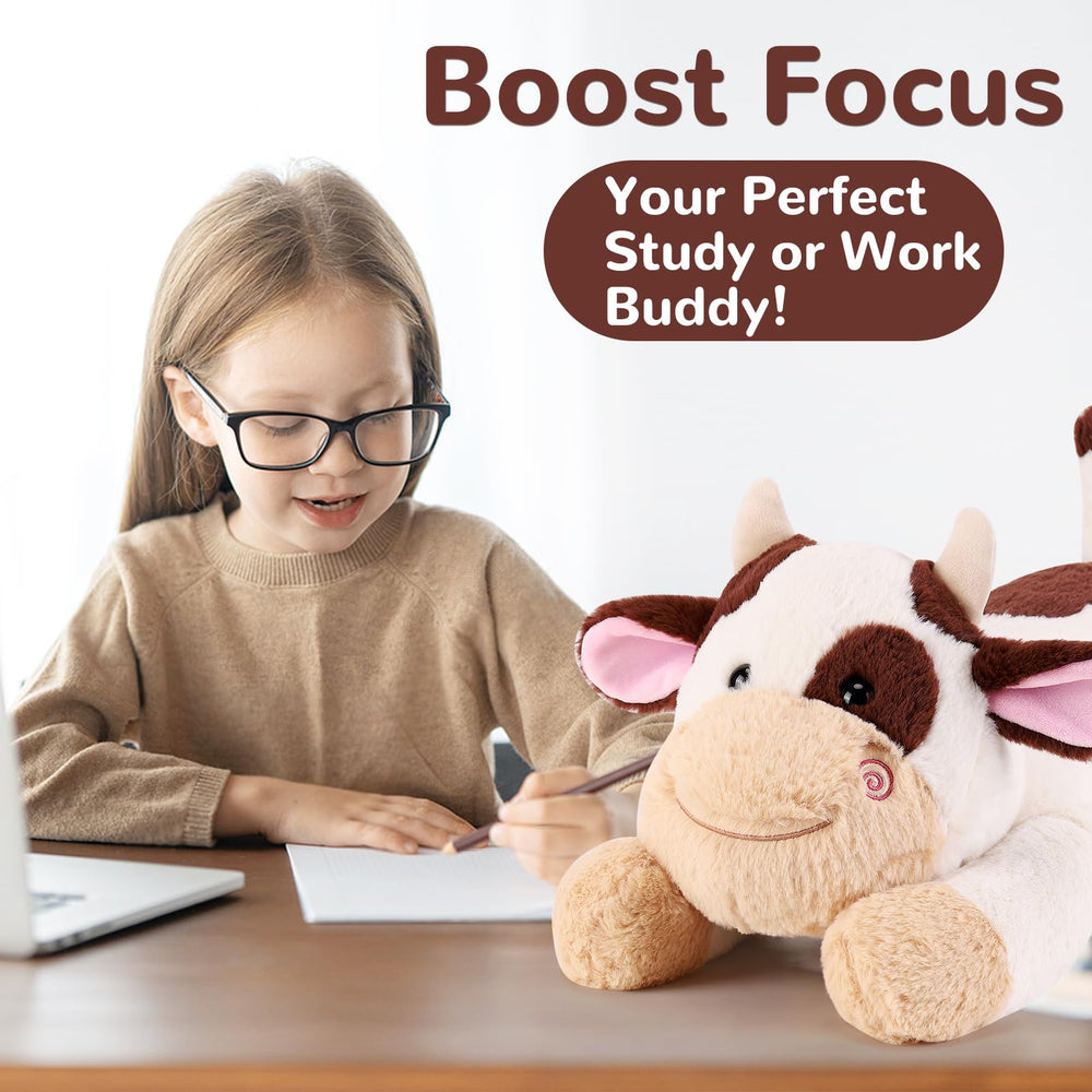 gnomantic Cow weighted plush promoting a sense of security during naps