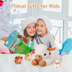 gnomantic Highland Cow plush in gift box, ready for gifting