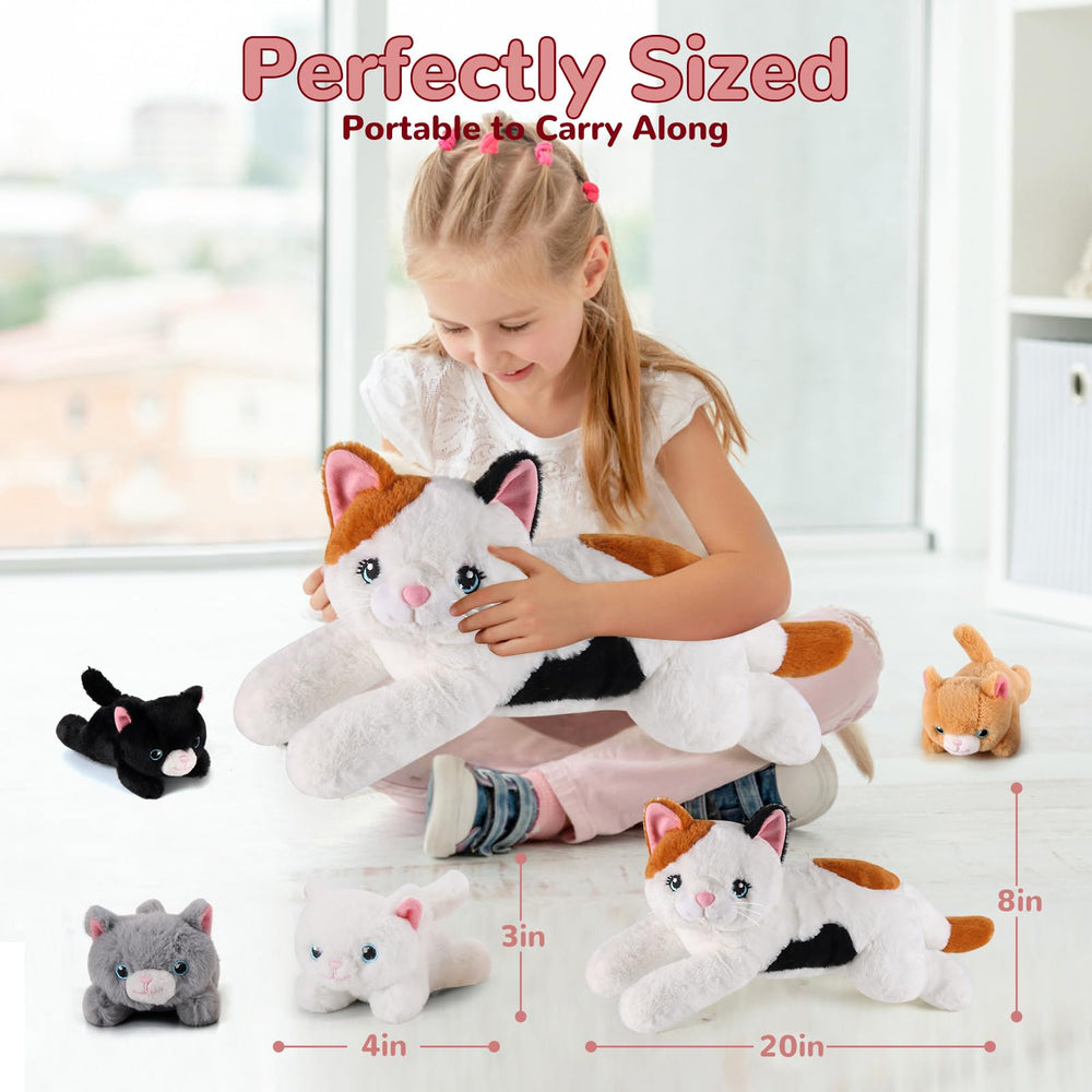 Gnomantic kittens in white, black, gray, yellow for variety