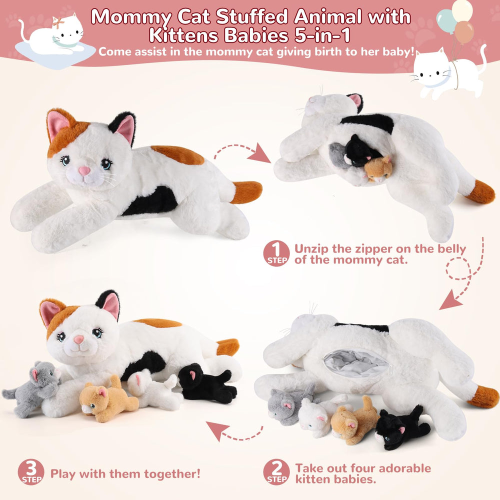 Gnomantic mommy cat belly unzip kittens, sparks storytelling adventures