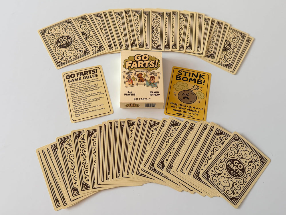 Go Farts! USA-made card pack emphasizes durable, high-quality construction