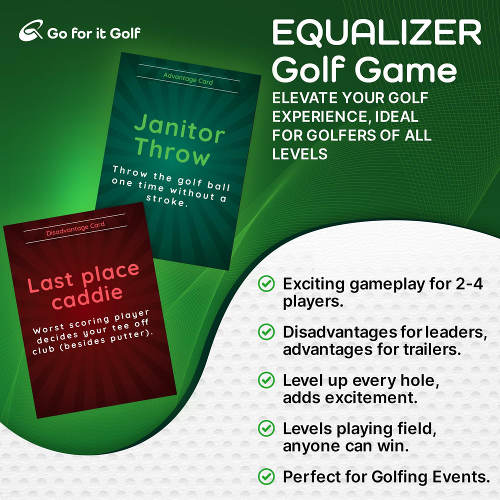 Go For It Golf Equalizer disadvantage cards maintain competition for leaders throughout the round