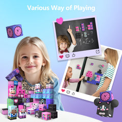 GobiDex magnetic blocks travel case supports on-the-go creative building.