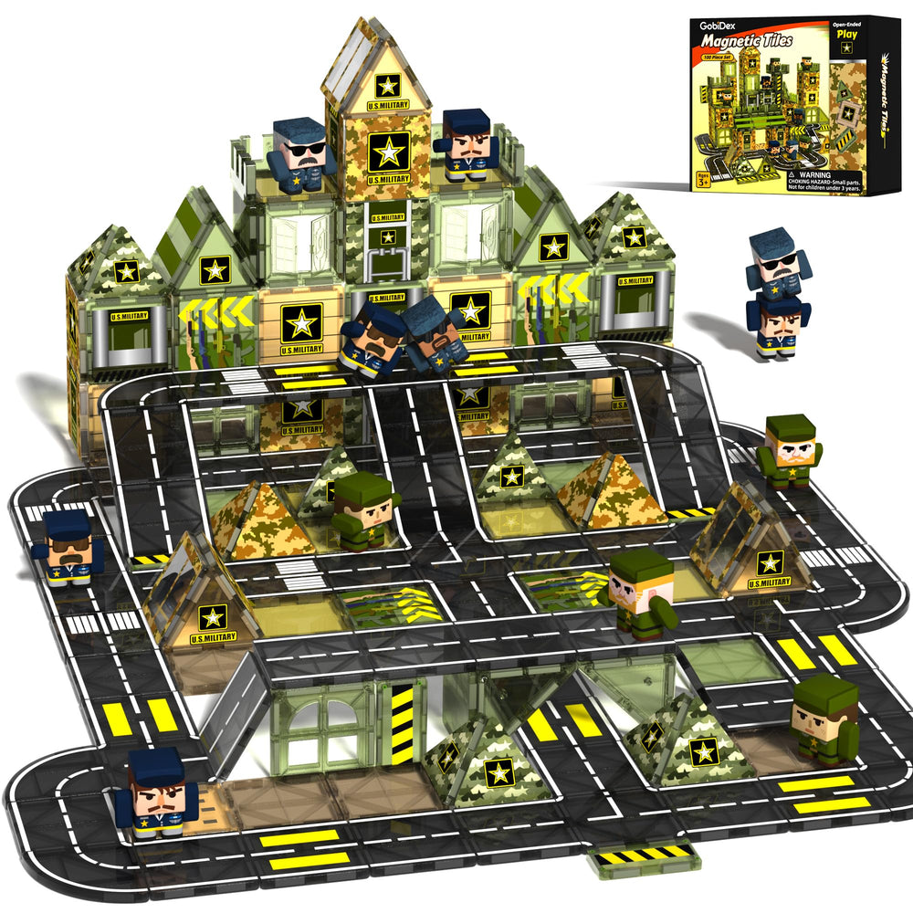 GobiDex magnetic tiles 100-piece set for creative construction and open-ended play.