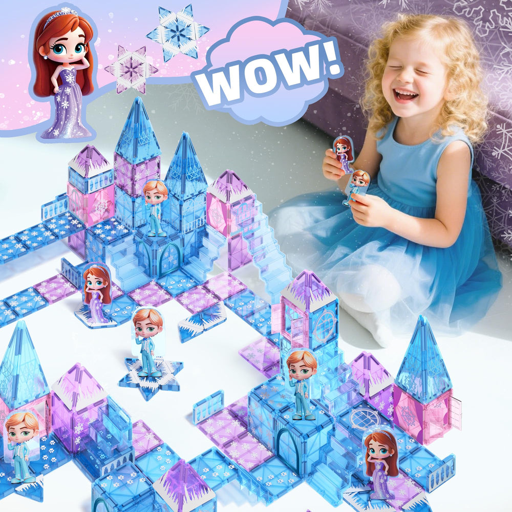GobiDex magnetic tiles with stairs support building challenges and spatial thinking.