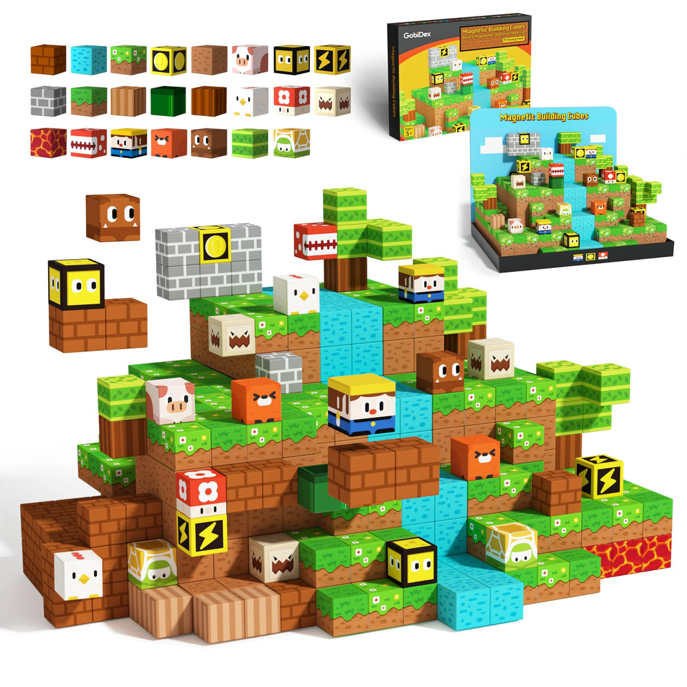 GobiDex MagWonder blocks in assembly scene inviting creative construction and hands-on learning.