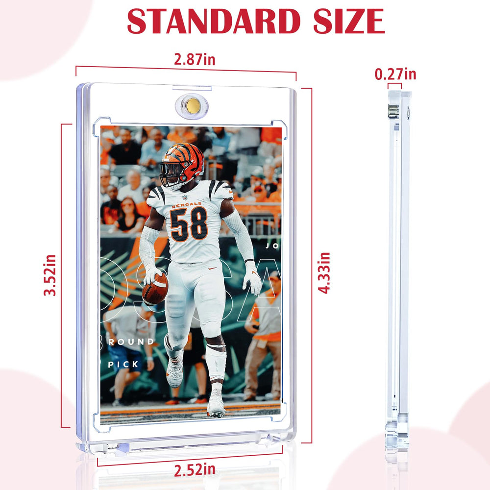 GoClimber magnetic card holders with gold magnet close-up protecting card edges.