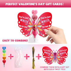 Colorful butterfly card designs add whimsy to Valentine exchanges