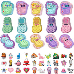 Gocozer valentines kids shoe-charms pack for easy classroom gifting and swapping