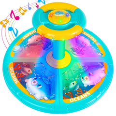 GODELAIF Sit and Spin ocean theme front view encourages imaginative play and safety