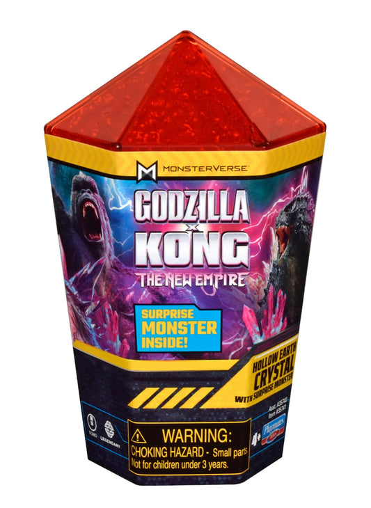 Godzilla x Kong hollow earth crystal with mini monster, ideal for collectors' display.