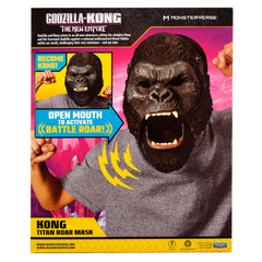 Godzilla x Kong Kong interactive mask on display with companion figures