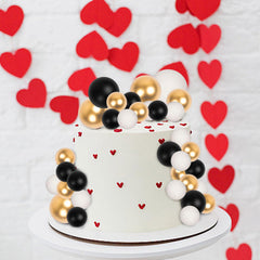 Goensjt 3cm white ball cake topper for clean, modern styling