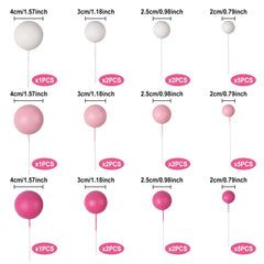 Goensjt pink 4cm ball topper for playful cupcake decor