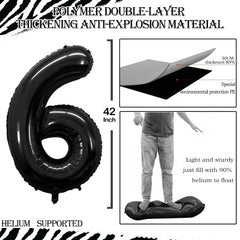 GOER digits 1 and 6 foil balloons for Sweet 16 or 61st celebrations.