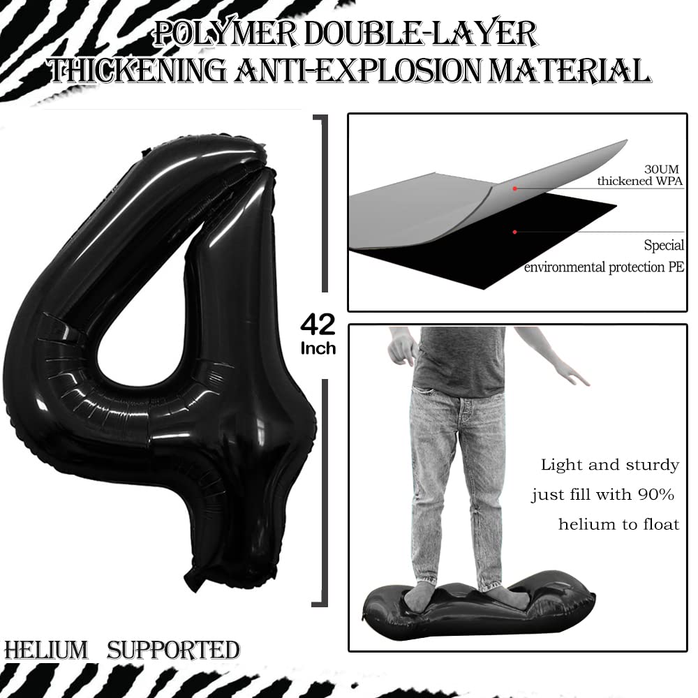GOER foil balloon for 40th anniversary in black, creates a dramatic focal point.