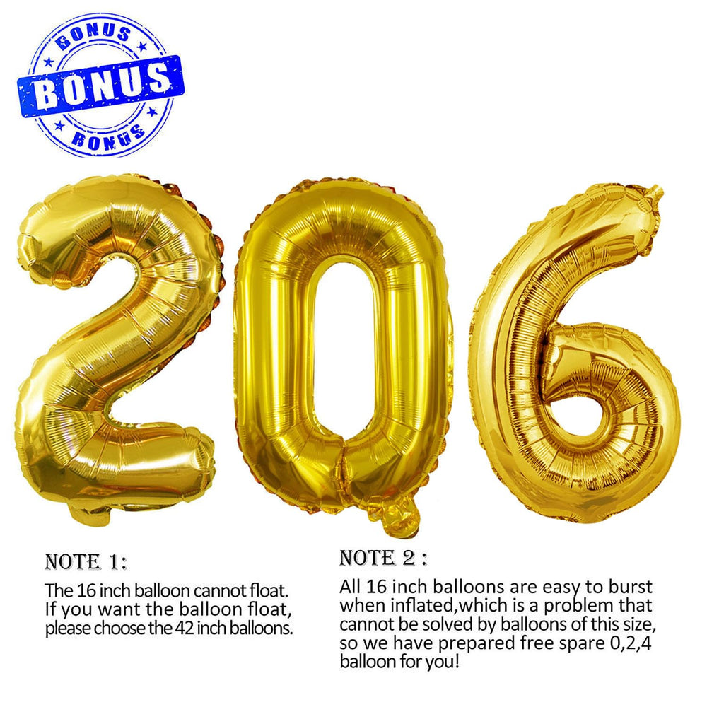 Goer foil number balloon with included straw for easy inflation