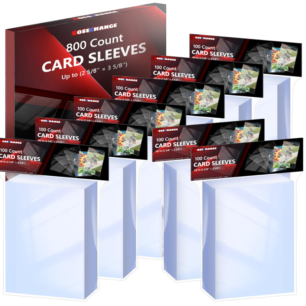 GOESCHANGE 800-count penny sleeves pack front view for organized card protection.