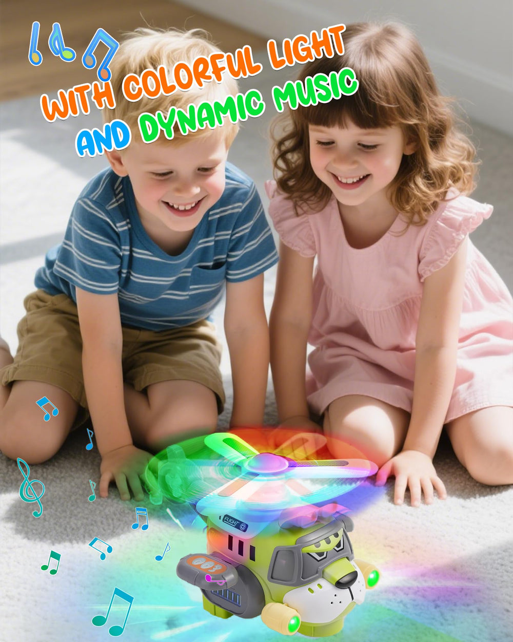 Gofimyee tiger helicopter removable blades simplify safe play