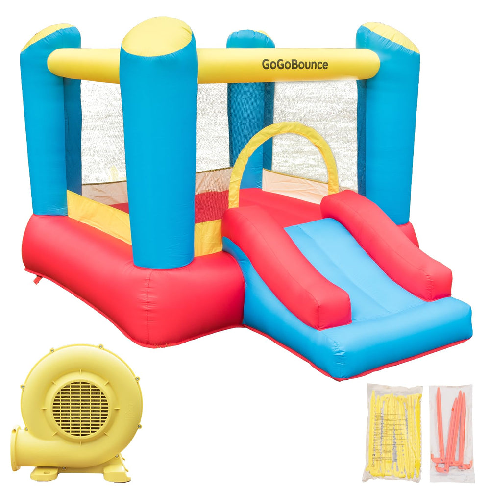 GoGoBounce easy setup bounce house inflates quickly for parties