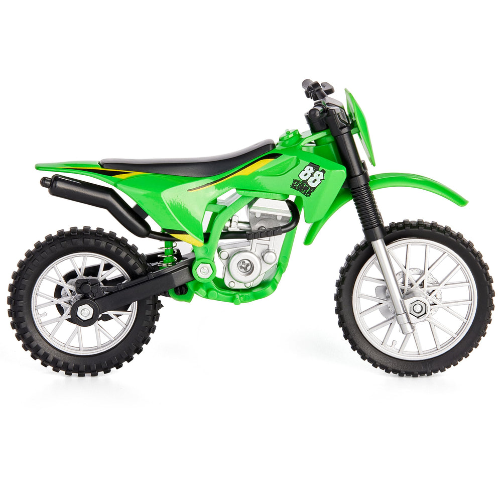 Gogogomoto dirt bike toy, compact green gift idea for kids ages 3 and up.