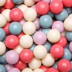 GOGOSO ball pit balls in cream, pink, blue, purple, white for safe toddler play.