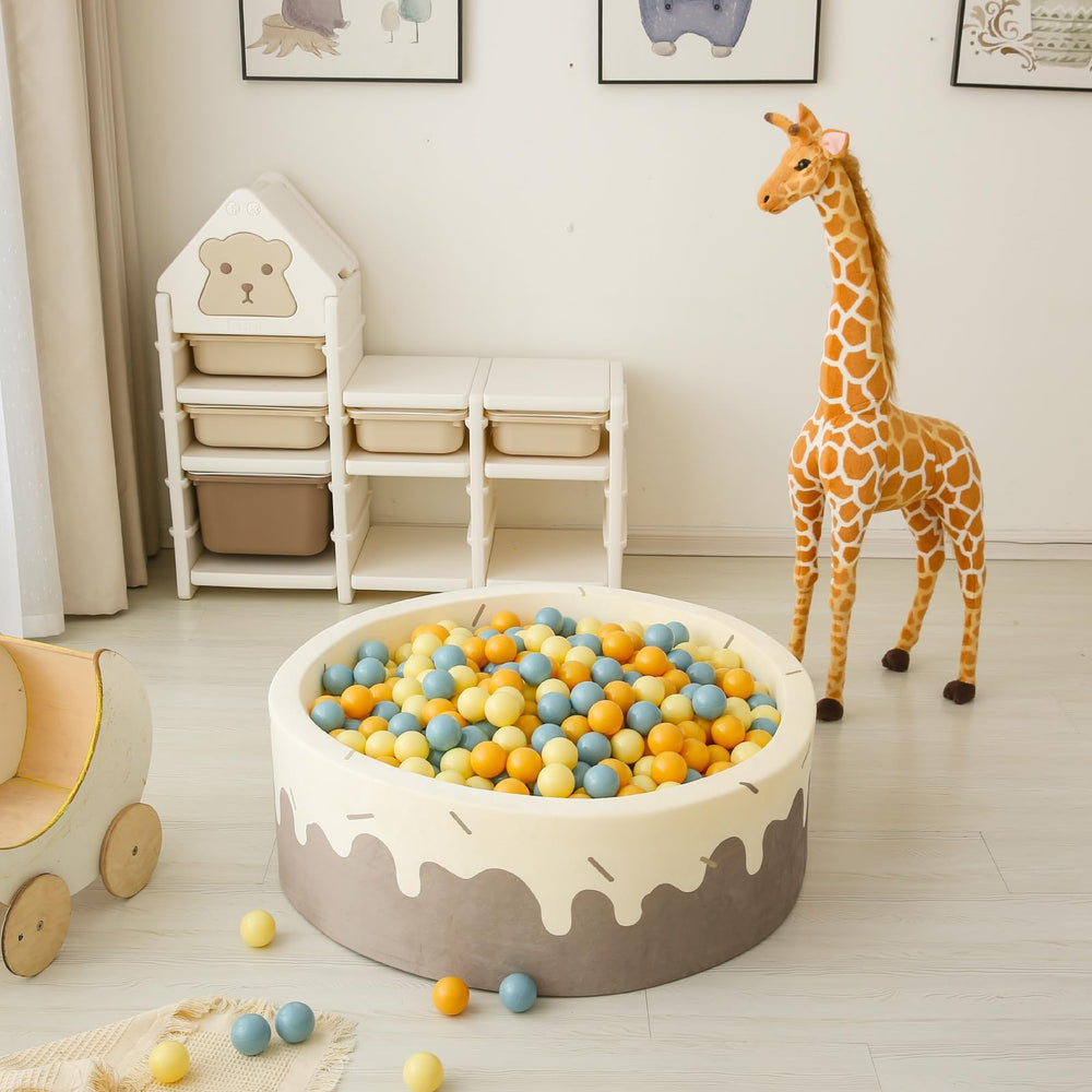 GOGOSO ball pit balls used as party props and photo backdrop