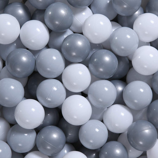 GOGOSO ball pit balls gray-pearl-white for soft, safe toddler play and sensory exploration.