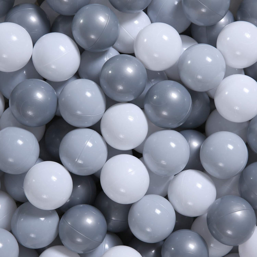 GOGOSO gray-pearl-white ball pit balls in a 50-pack for playtime