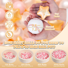 GOGOSO ball pit balls hearts pink-gold for imaginative play