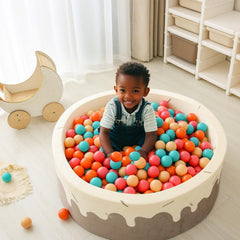 GOGOSO colorful balls used as party decor and photo props.