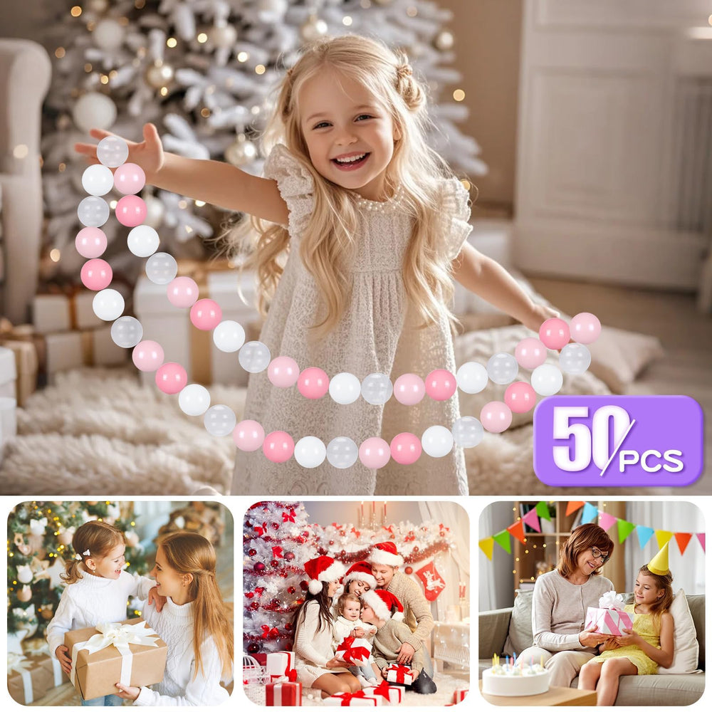 GOGOSO pastel white ball pit balls for babies and color recognition.