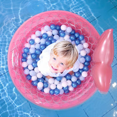 GOGOSO Ball Pit Balls used as a photo prop for pets and celebrations.