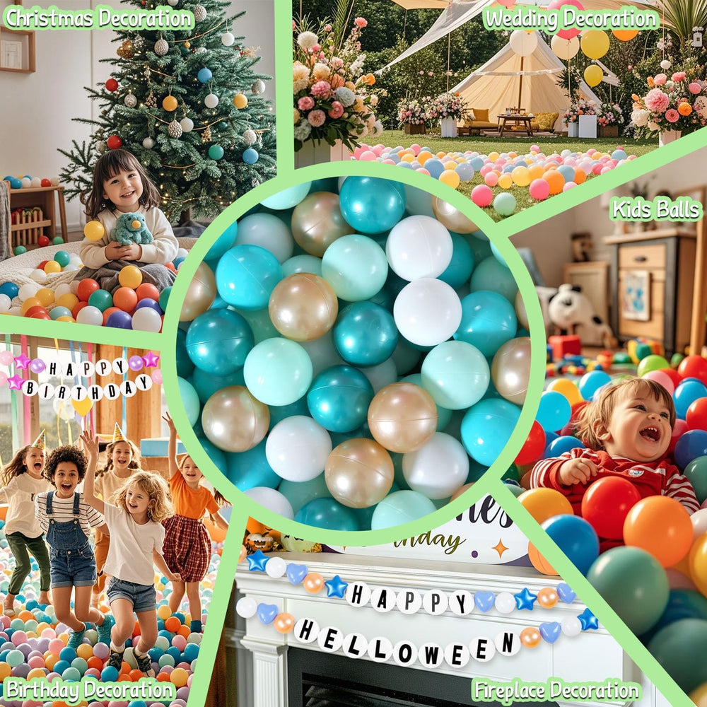 Close-up of GOGOSO soft-plastic balls showing non-toxic materials for safe play