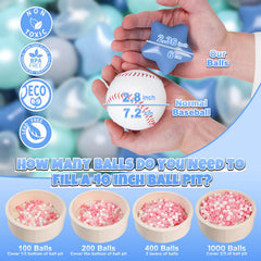 GOGOSO star heart ball in pearl blue supports color recognition