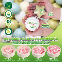 GOGOSO ball pit stars-blue balls encourage color recognition during playtime.