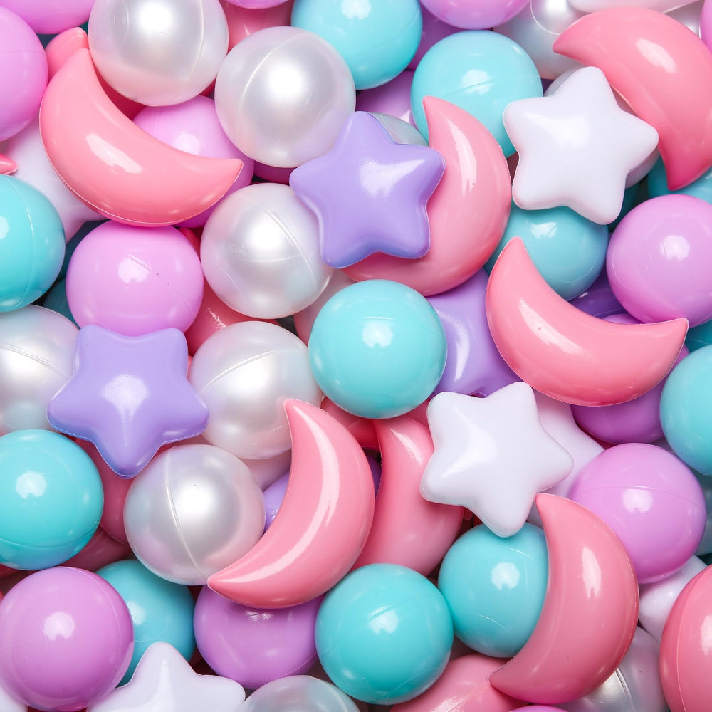 GOGOSO ball pit balls with pink stars invite imaginative toddler play.