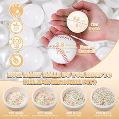 GOGOSO balls with white star pattern add playful decor to pits and photos