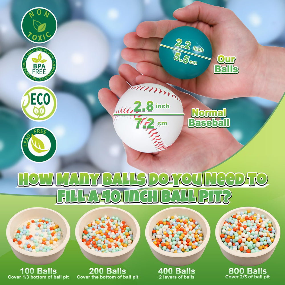 GOGOSO ball pits balls crush-proof closeup demonstrates durable construction for lasting fun