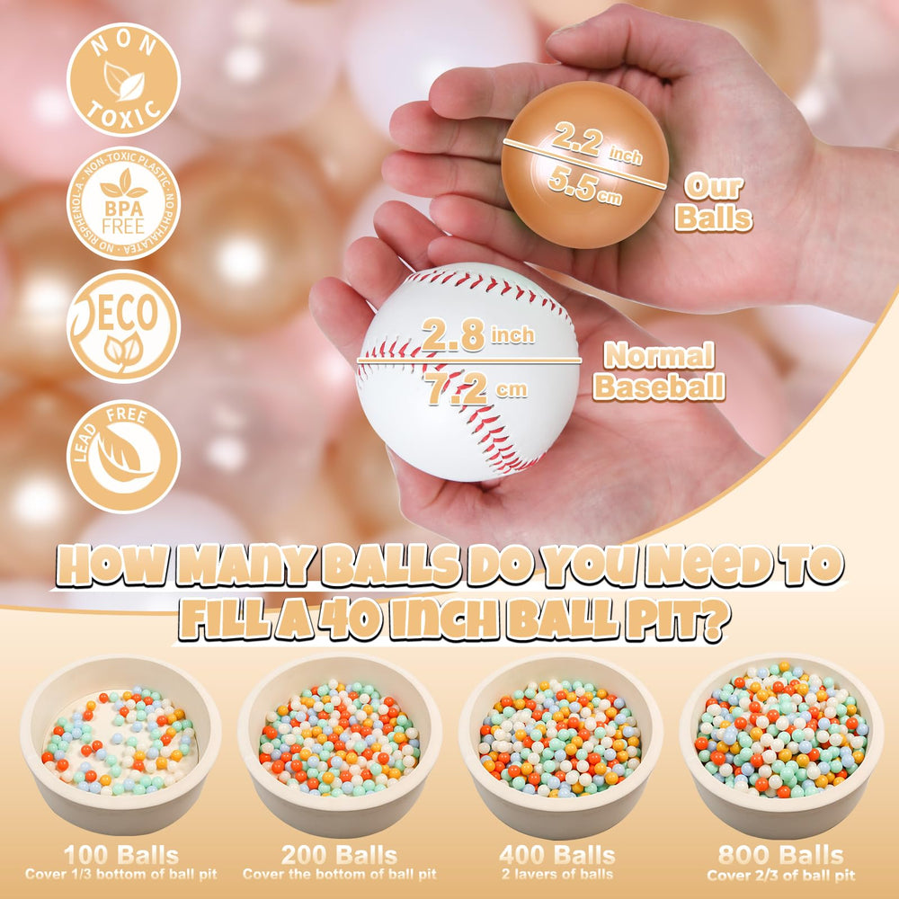 GOGOSO pearl brown and white balls for safe, colorful fun
