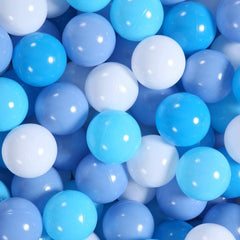 GOGOSO plastic balls for play pit in three colors, ideal for safe toddler playtime.
