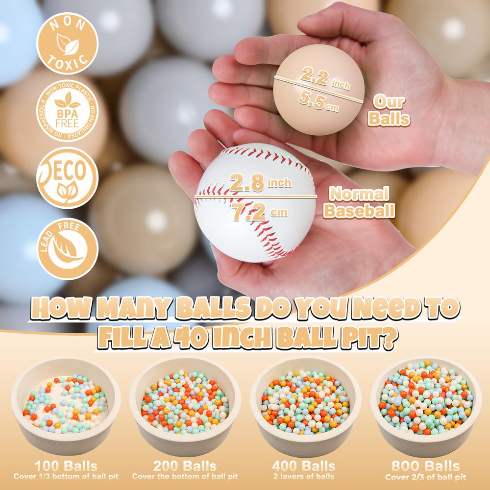 GOGOSO crush-proof plastic balls, durably safe for busy playrooms.